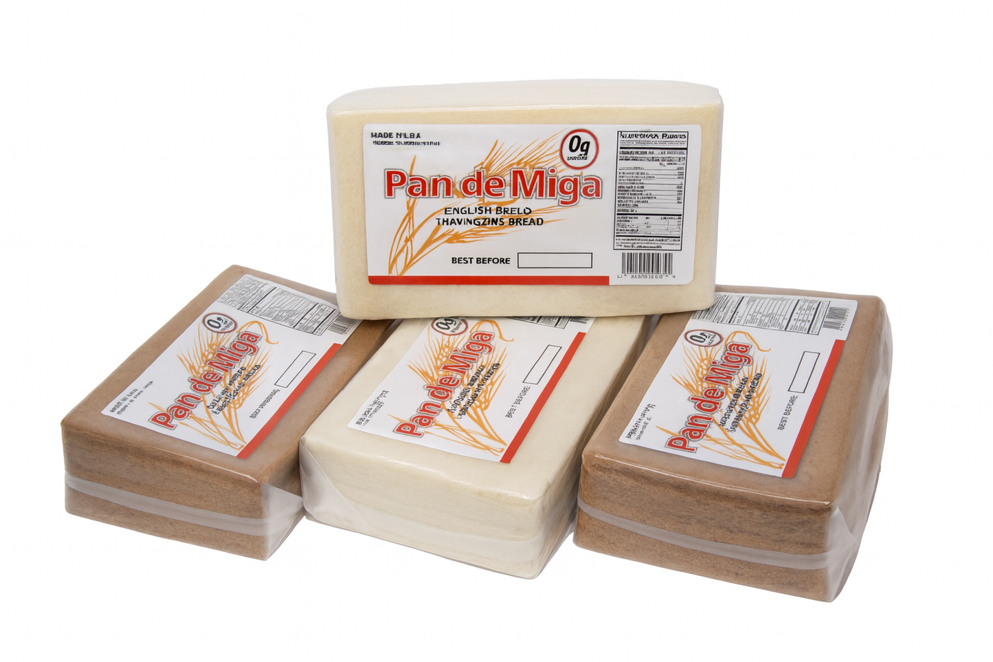 2 WHITE + 2 BROWN PACKAGES | CRUSTLESS BREAD
